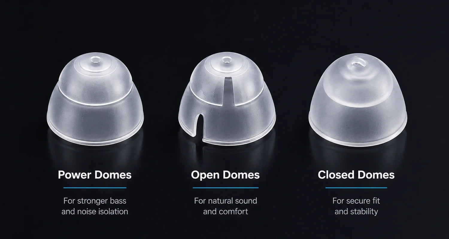 Open, Closed or Power Dome? Why Your Hearing Aid Ear Tip Matters